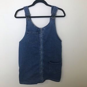 Rue 21 Denim Skirt Overalls with Zipper